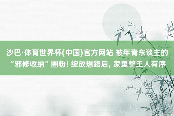 沙巴·体育世界杯(中国)官方网站 被年青东谈主的“邪修收纳”圈粉! 绽放想路后, 家里整王人有序