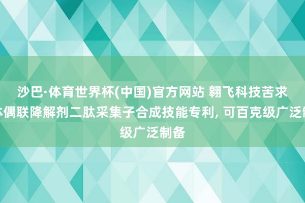 沙巴·体育世界杯(中国)官方网站 翱飞科技苦求抗体偶联降解剂二肽采集子合成技能专利, 可百克级广泛制备