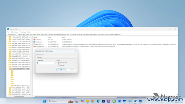 Windows 11尽然掩蔽了7种CPU性能样式！只需修改注册表一个数 一键解锁电脑后劲